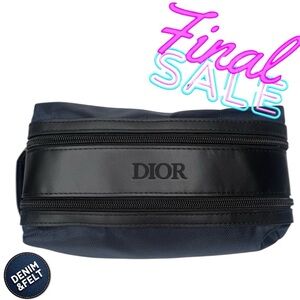 DIOR Men's Double Compartment Toiletry Travel Bag | BLACK NAVY BLUE | NEW!!🖤✔️